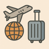 Globe icon for travel